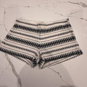 Joie Black and Cream Textured Shorts